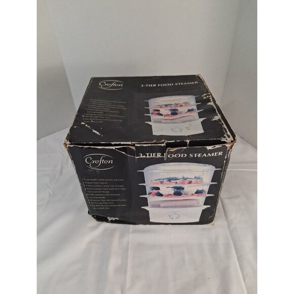 Crofton 3-Tier Food Steamer Model HY-4402 w Rice Tray 800W NEW Open Box Tested - Picture 13 of 15